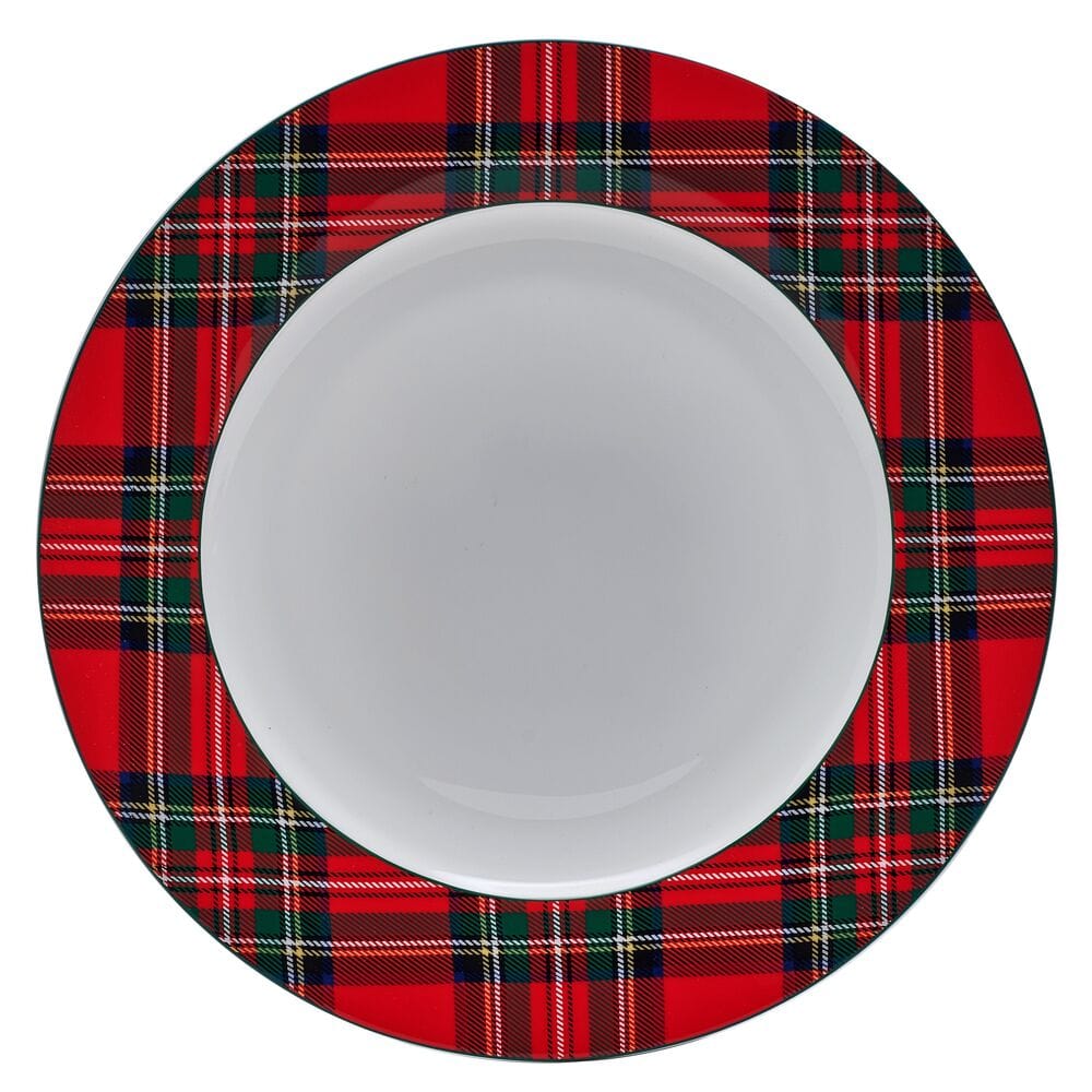 Tartan Red 24 Piece Dinnerware Set, Service for 8