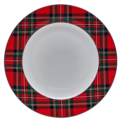 Tartan Red 24 Piece Dinnerware Set, Service for 8