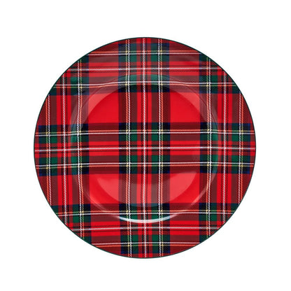 Tartan Red 24 Piece Dinnerware Set, Service for 8