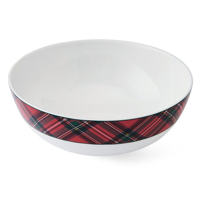 Tartan Red Serve Bowl