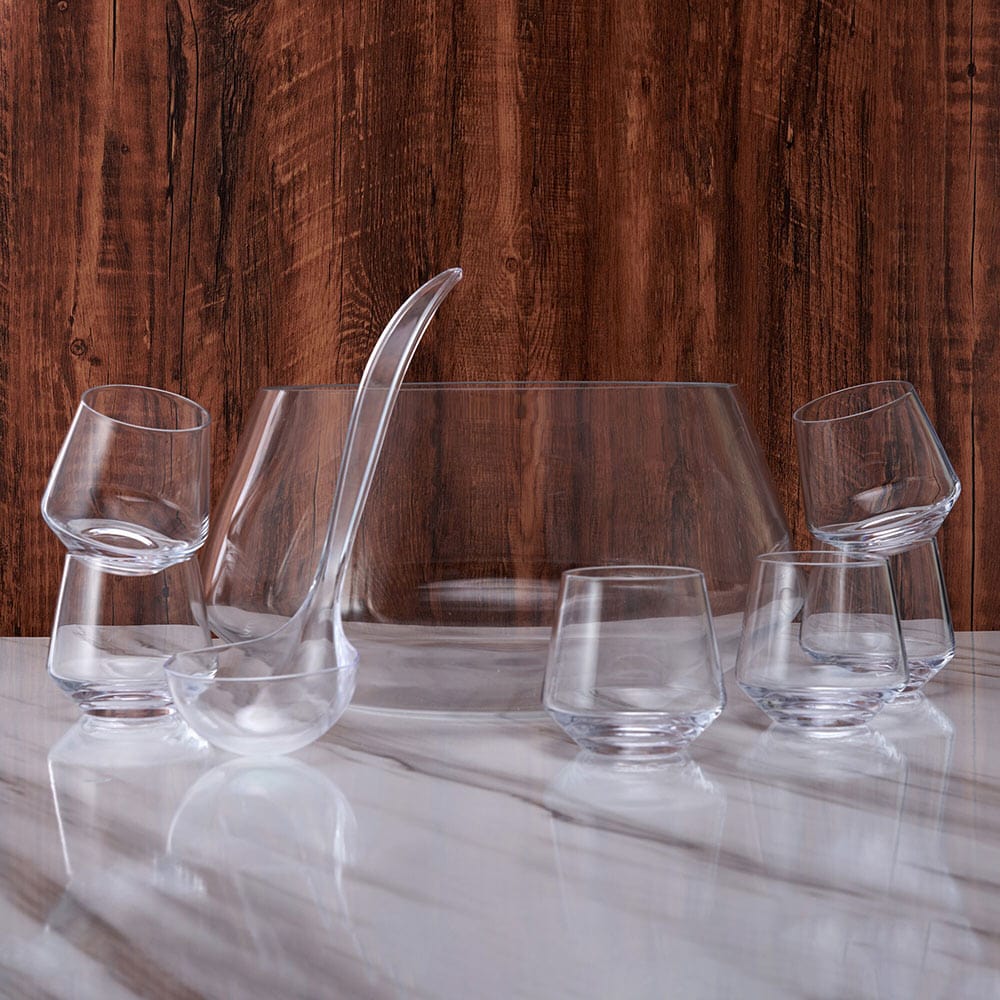 Akimbo 8 Piece Punch Bowl Set