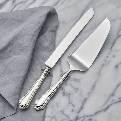 Barocco Sterling Wedding Cake Knife and Server Set