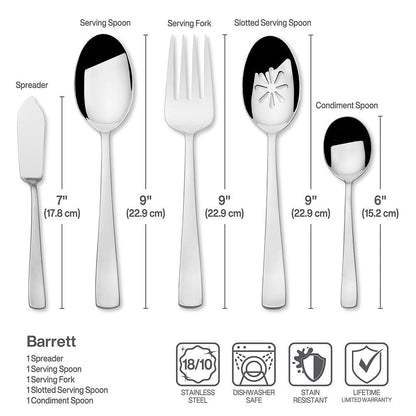 Barrett 45 Piece Flatware Set, Service for 8