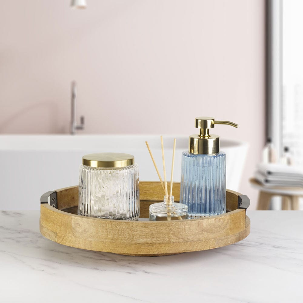 Black Marble Lazy Susan Serve Tray