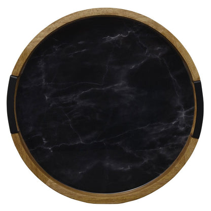 Black Marble Lazy Susan Serve Tray