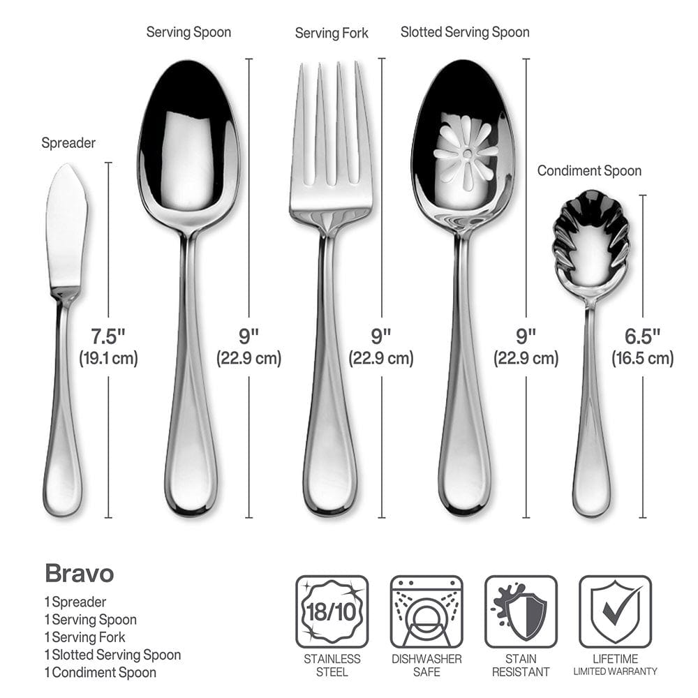 Bravo 65 Piece Flatware Set, Service for 12