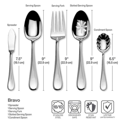 Bravo 65 Piece Flatware Set, Service for 12