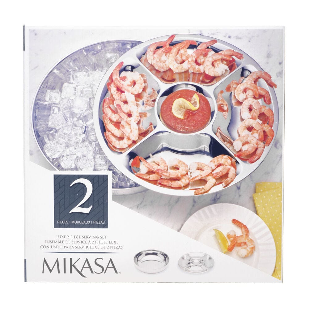 Luxe 2 Piece Chilled Chip and Dip Serving Tray