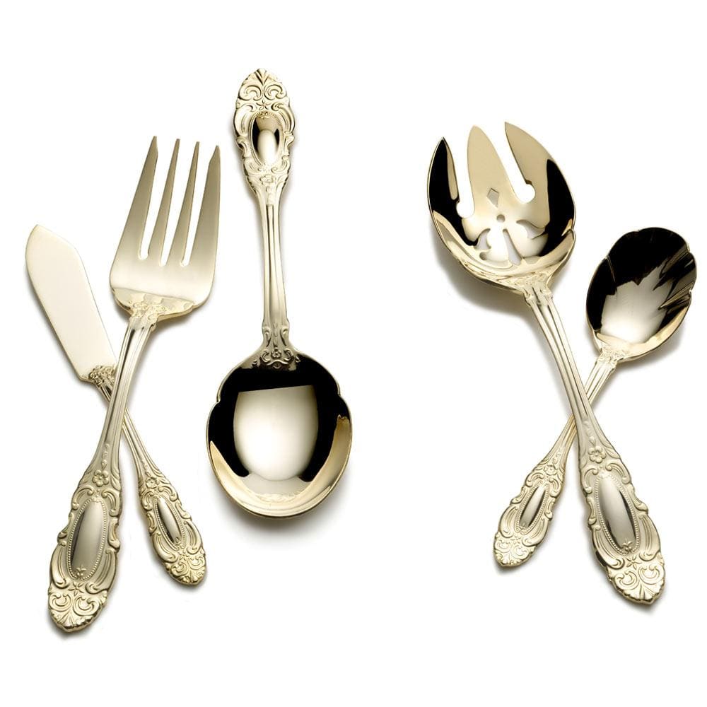 Duchess Gold Plated 65 Piece Flatware Set