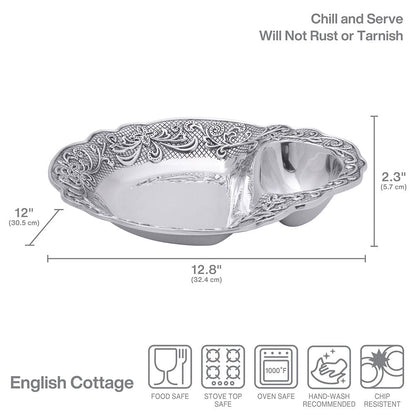 English Cottage Chip and Dip Serve Bowl