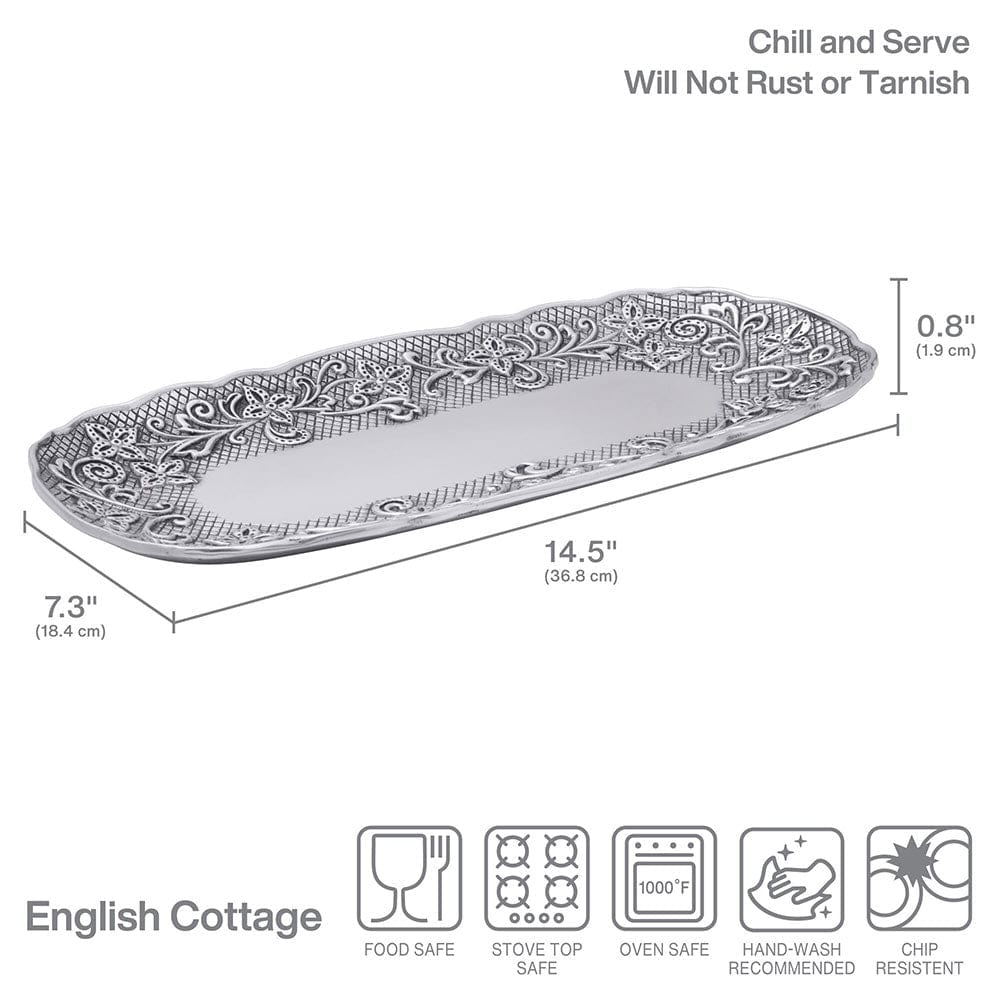 English Cottage Long Rectangular Serve Tray