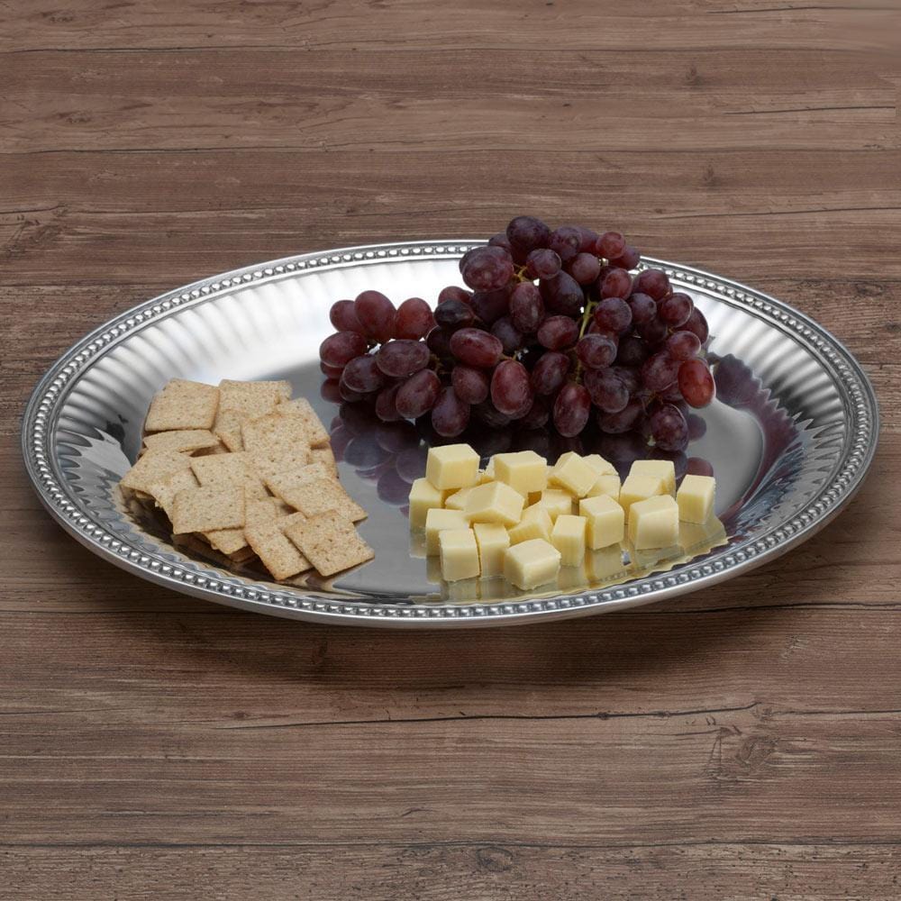Flutes & Pearls Large Oval Tray