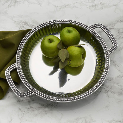 Flutes & Pearls Low Handled Tray