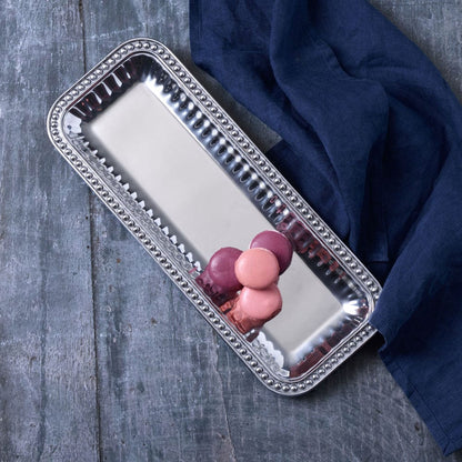 Flutes & Pearls Rectangular Tray