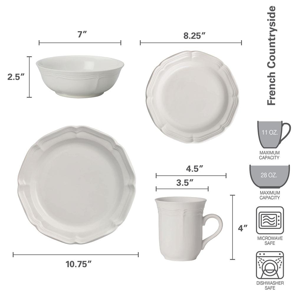 French Countryside® 16 Piece Dinnerware Set, Service for 4