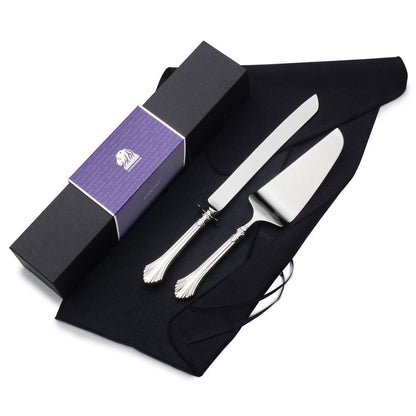 French Regency Sterling Wedding Cake Knife and Server Set