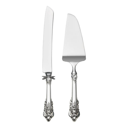 Grande Baroque Sterling Wedding Cake Knife and Server Set