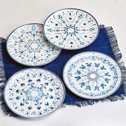Hanukkah Celebration Set of 4 Salad Plates