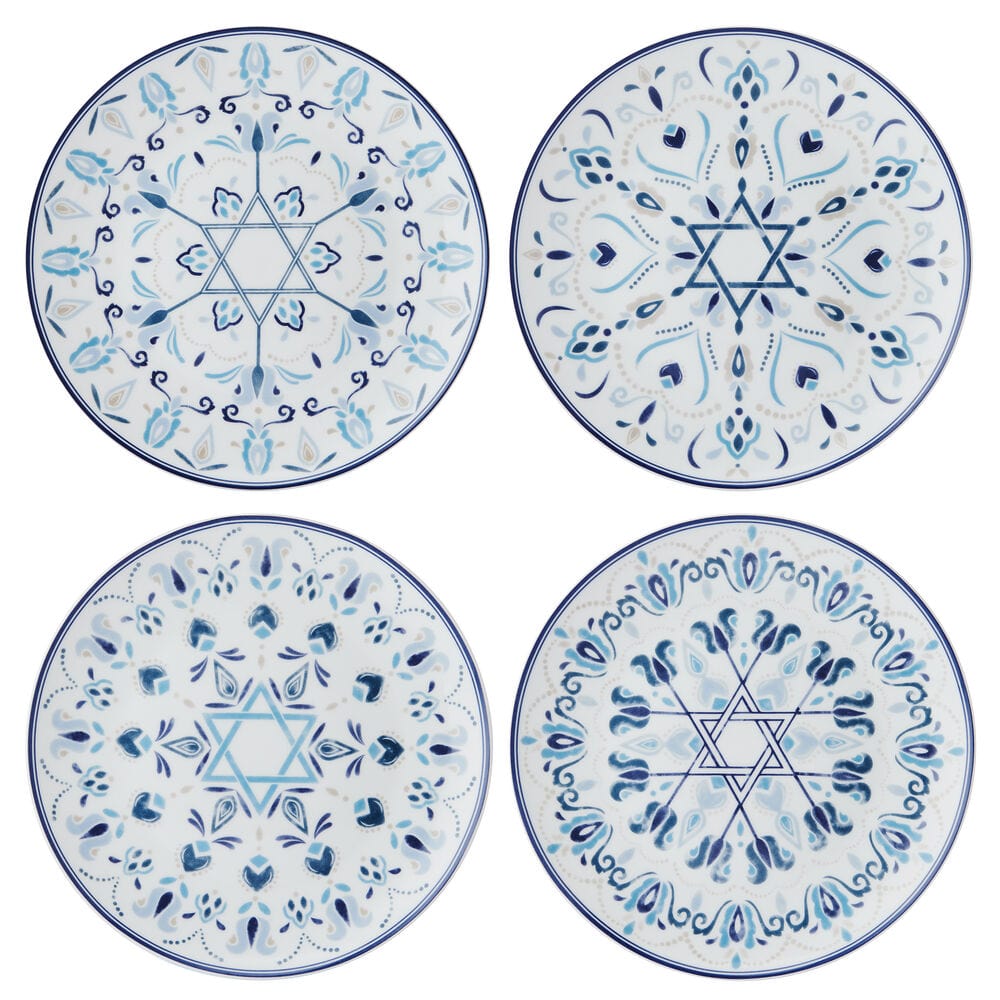 Hanukkah Celebration Set of 4 Salad Plates