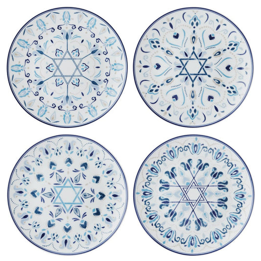Hanukkah Celebration Set of 4 Salad Plates