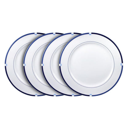 Jet Set Blue Set of 4 Dinner Plates