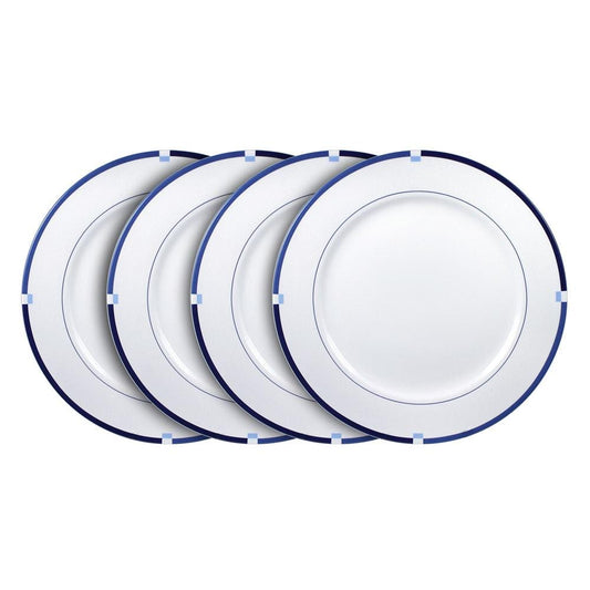 Jet Set Blue Set of 4 Dinner Plates