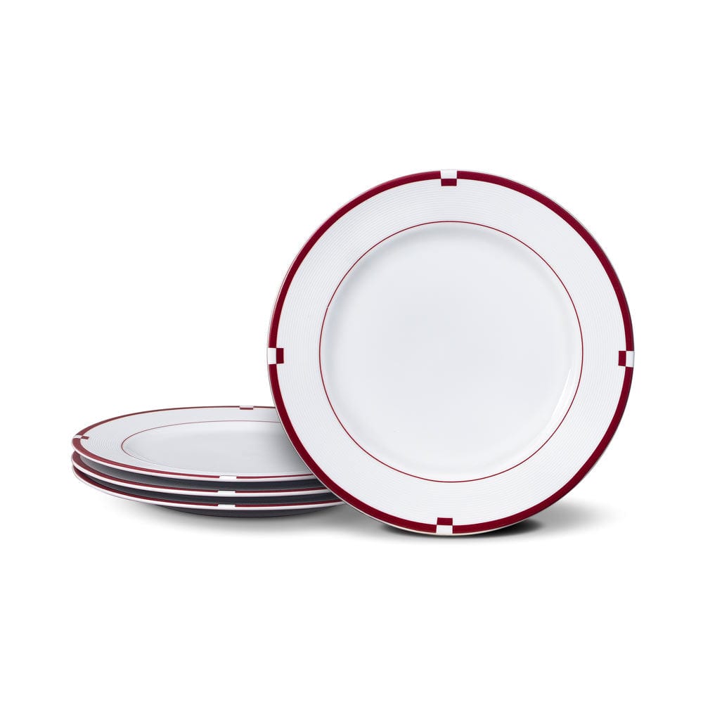 Jet Set Red Set of 4 Salad Plates