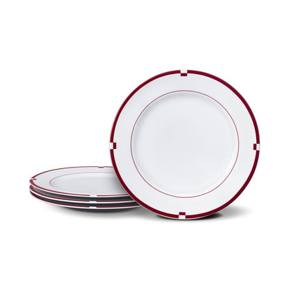 Jet Set Red Set of 4 Salad Plates