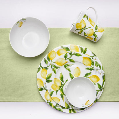 Lemons 40 Piece Dinnerware Set, Service for 8