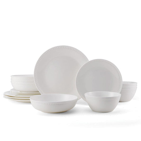 Loria 16 Piece Dinnerware Set with Pasta Bowl, Service for 4