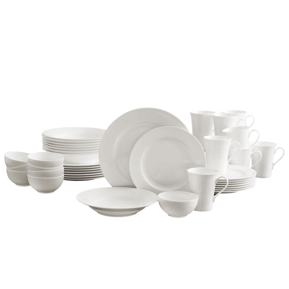 Lucerne White 40 Piece Dinnerware Set, Service for 8