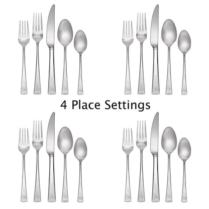 Lucia 20 Piece Flatware Set, Service for 4