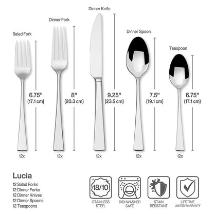Lucia 20 Piece Flatware Set, Service for 4