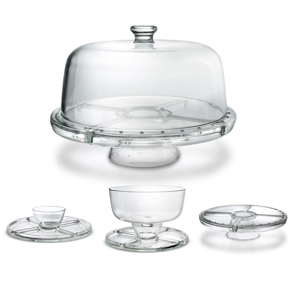Napoli 4 In 1 Cake Plate with Dome