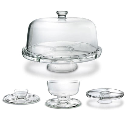Napoli 4 In 1 Cake Plate with Dome