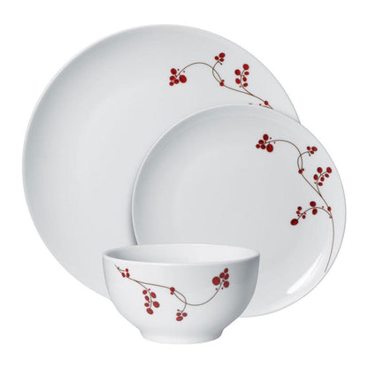 Red Berries 12 Piece Dinnerware Set, Service for 4