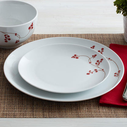 Red Berries Set of 4 Dinner Plates