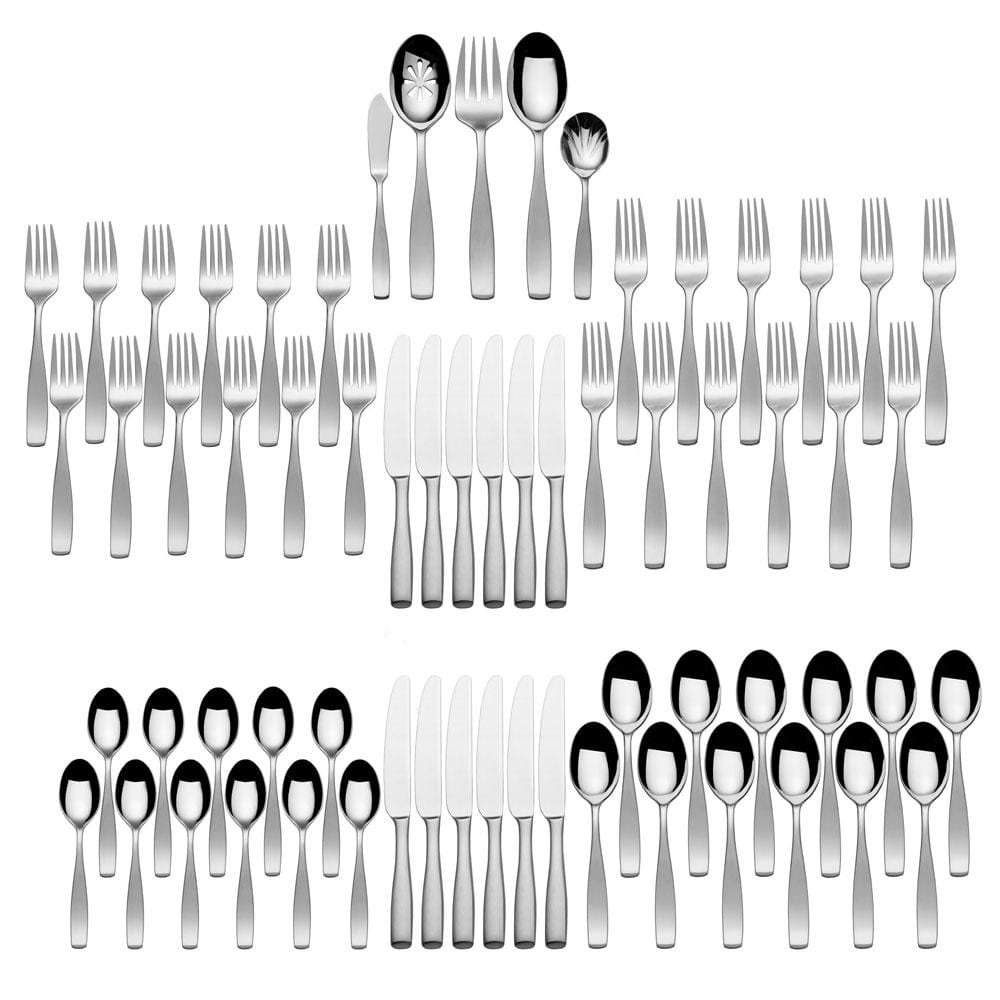 Satin Loft 65 Piece Flatware Set, Service for 12