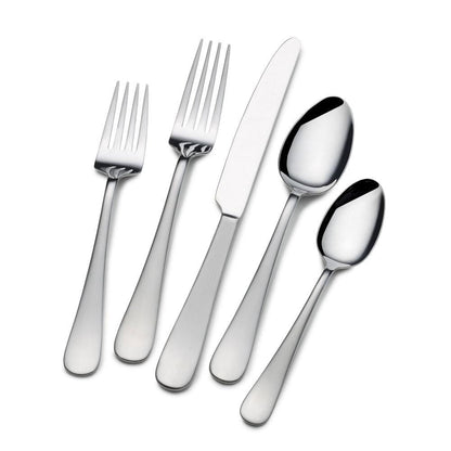 Satin Symmetry 42 Piece Flatware Set, Service for 8