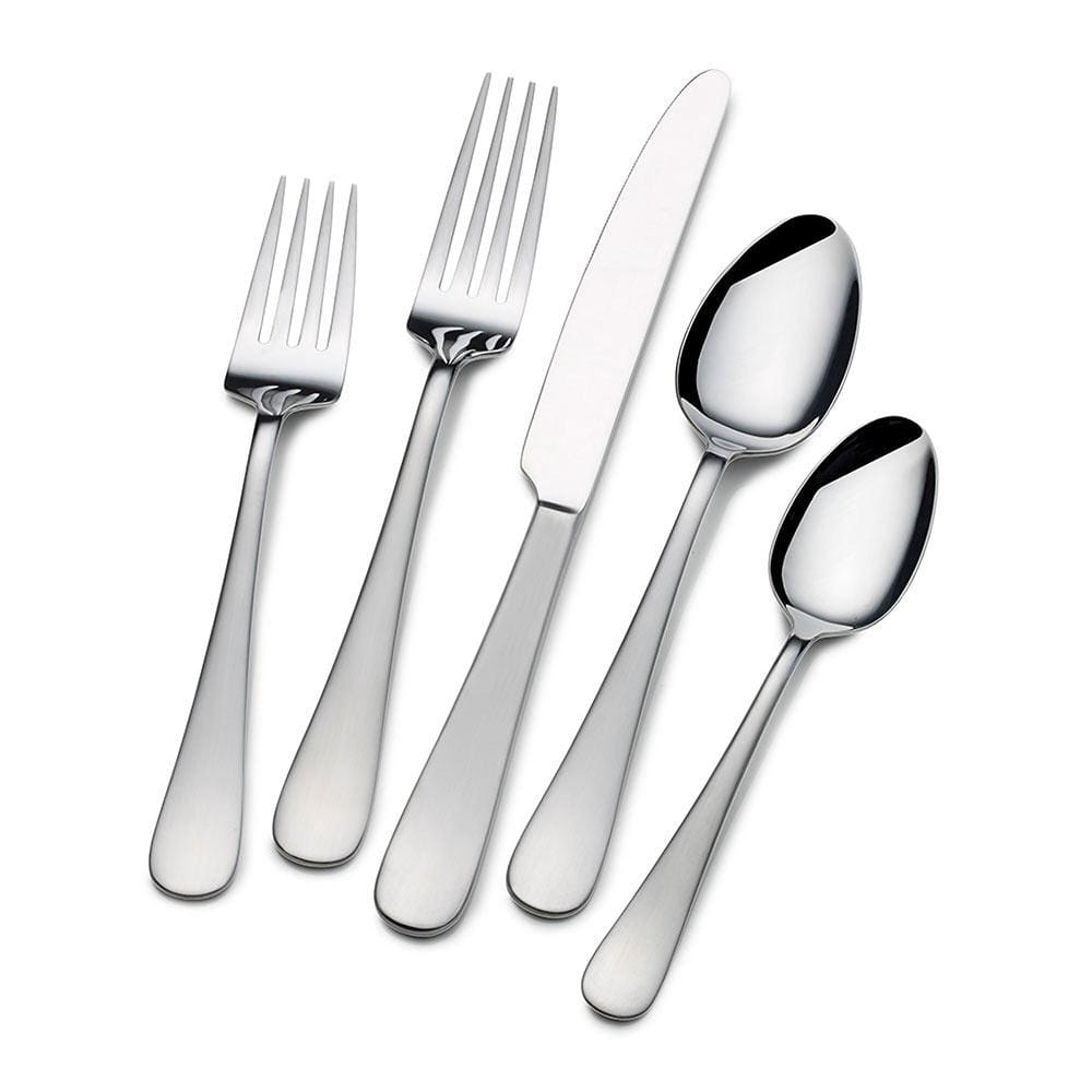 Satin Symmetry 45 Piece Flatware Set, Service for 8