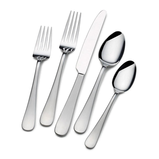 Satin Symmetry 45 Piece Flatware Set, Service for 8