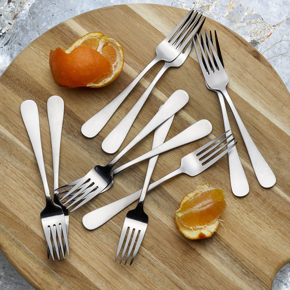 Satin Symmetry Set of 10 Dinner Forks