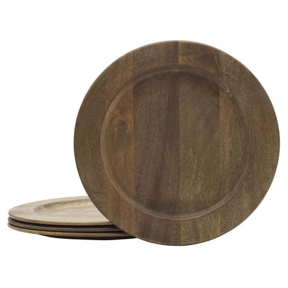 Mango Wood Set of 4 Charger Plates