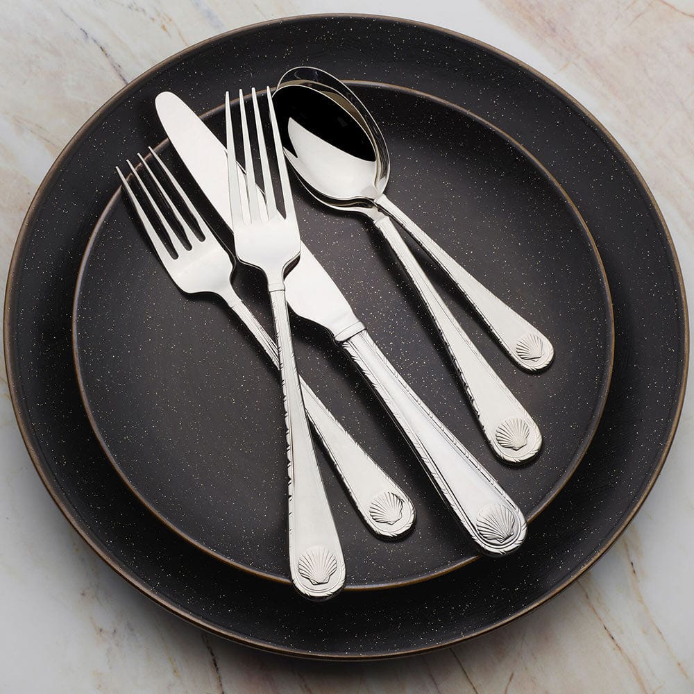 Shell 45 Piece Flatware Set, Service for 8