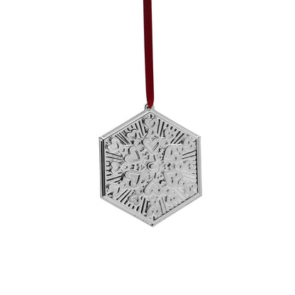 2024 Silver Plate Snowflake Ornament 4th Edition