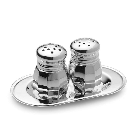 Sterling Salt And Pepper Set With Tray