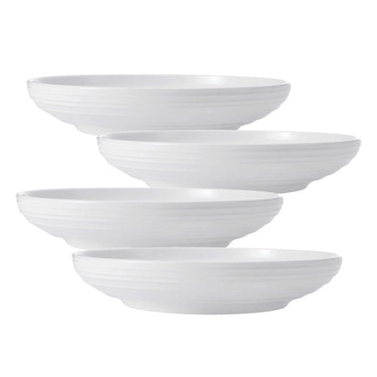 Swirl Bone Set of 4 Individual Pasta Bowls