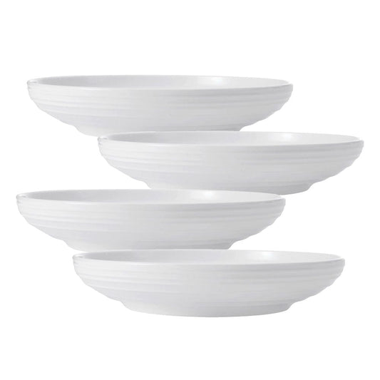 Swirl Bone Set of 4 Individual Pasta Bowls