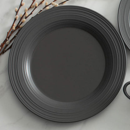 Swirl Graphite Round Platter