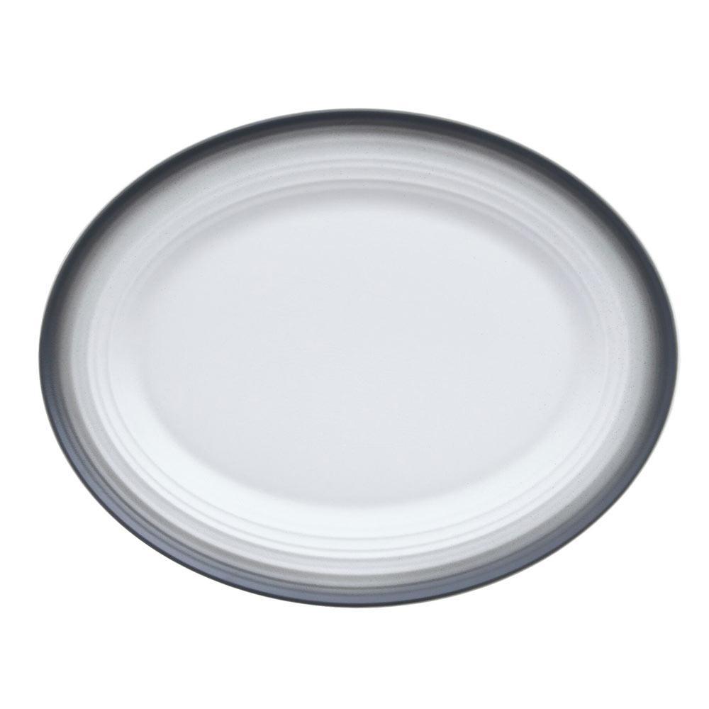 Swirl Ombre Graphite Oval Platter